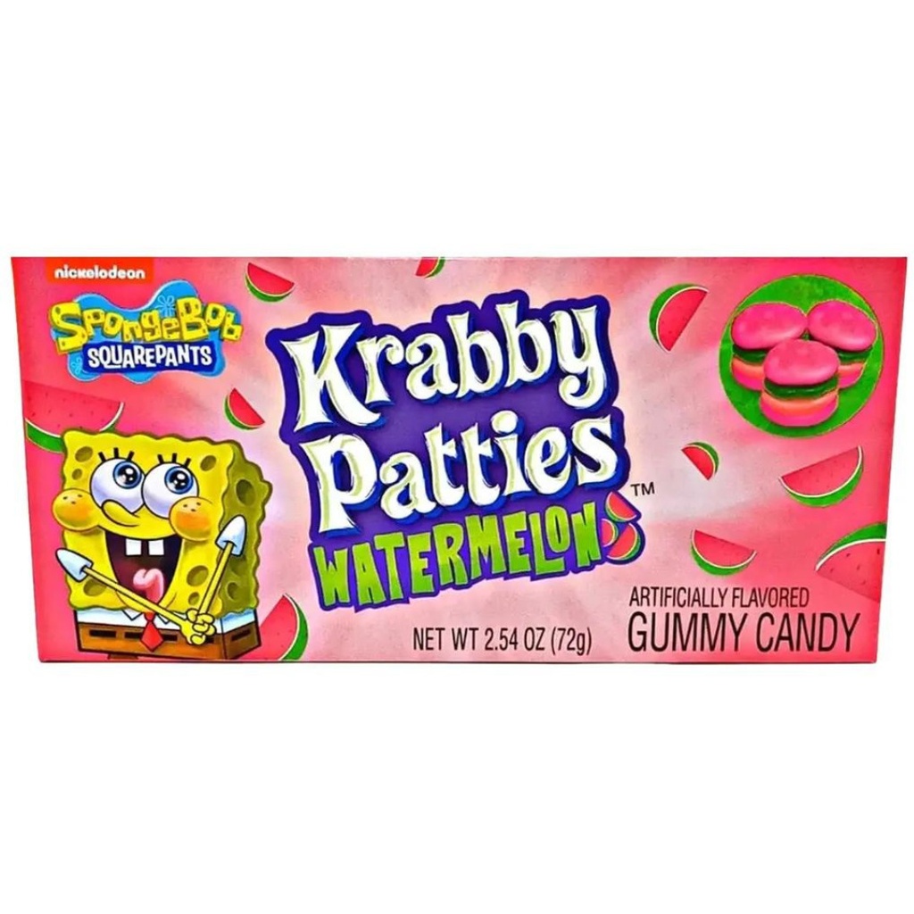 Spongebob Gummy Krabby Patties Watermelon – (12x72g)
