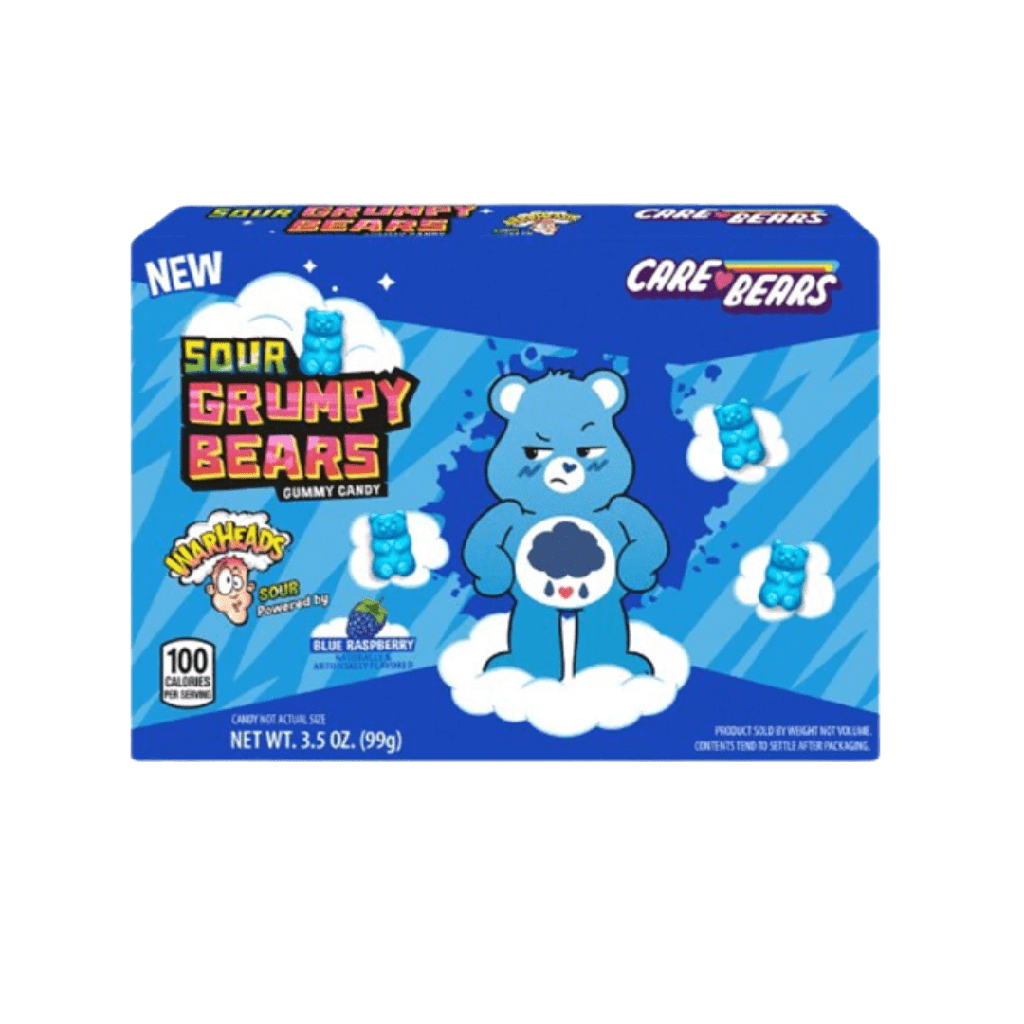 Warheads Sour Gumpy Bears Blue Raspberry Flavour Theatre Box (12x99g)