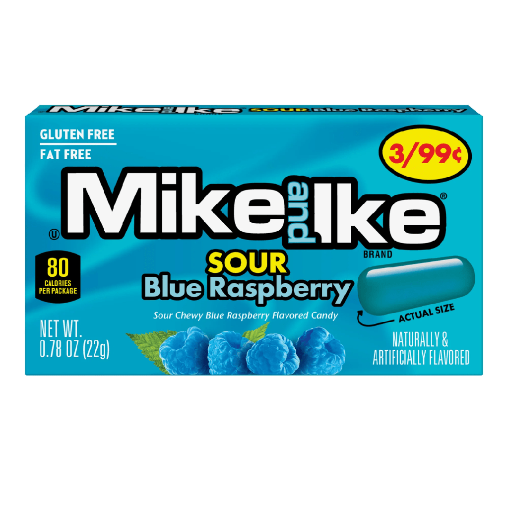 Mike and Ike Sour Blue Raspberry Changemaker (24x22g)
