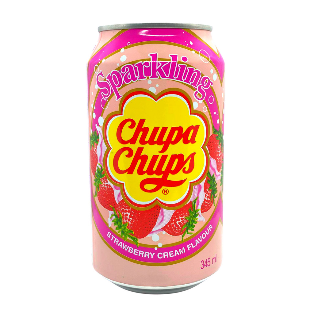 Chupa Chups Strawberry Cream Drink (24 x 345ml)