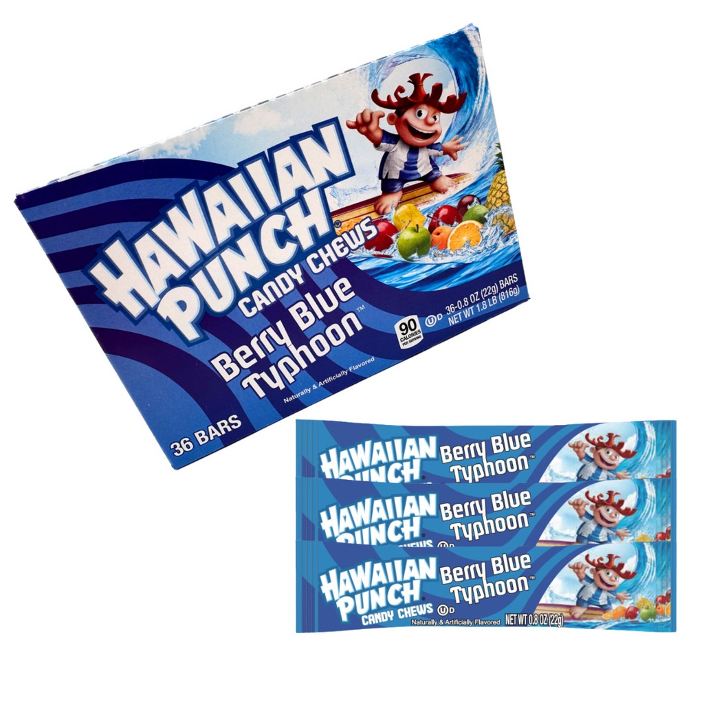 Hawaiian Punch Berry Blue Typhoon Chew Bar USA ( 36x22g)