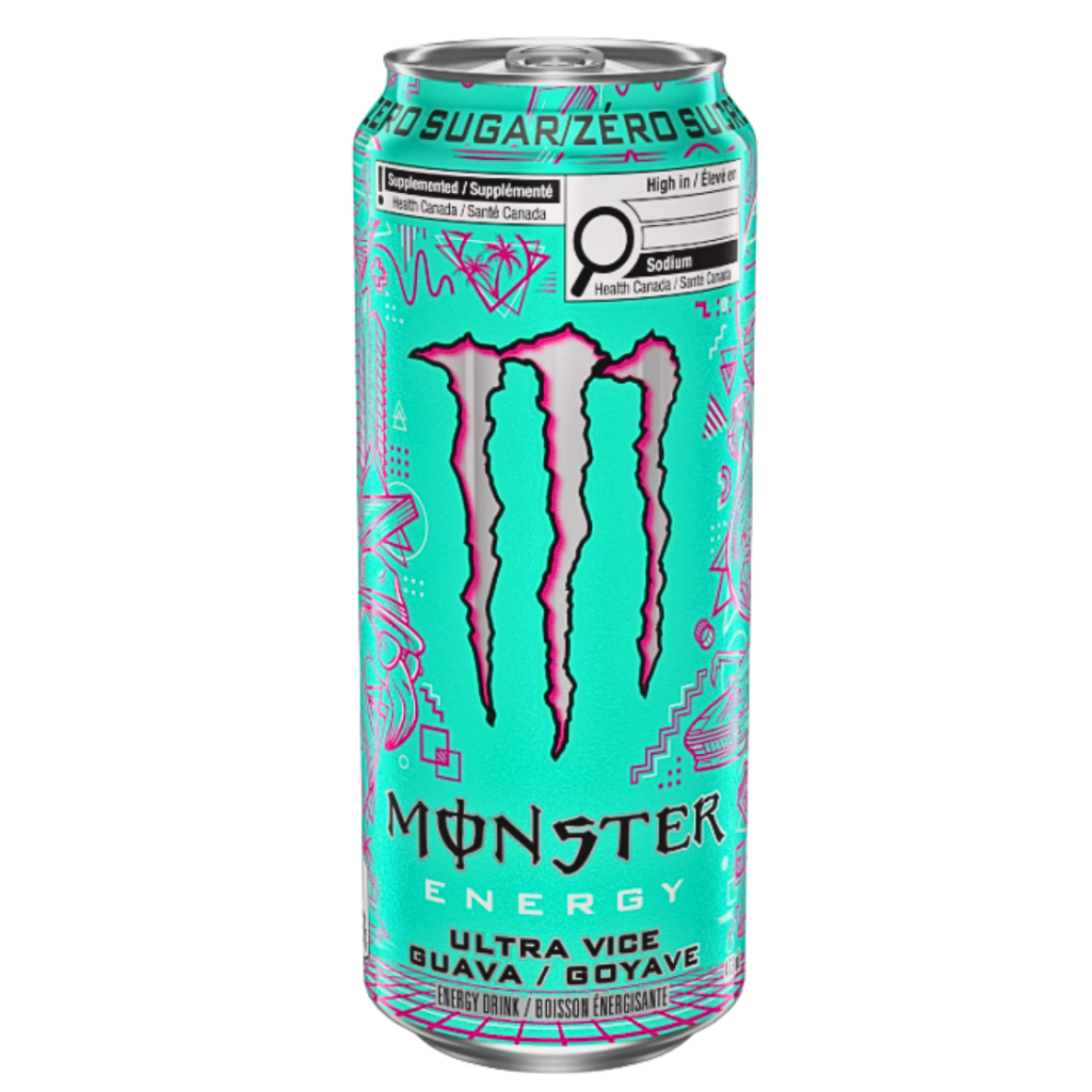 Monster Energy Drink Ultra Vice Guava Zero Sugar Canadian (12x473ml)