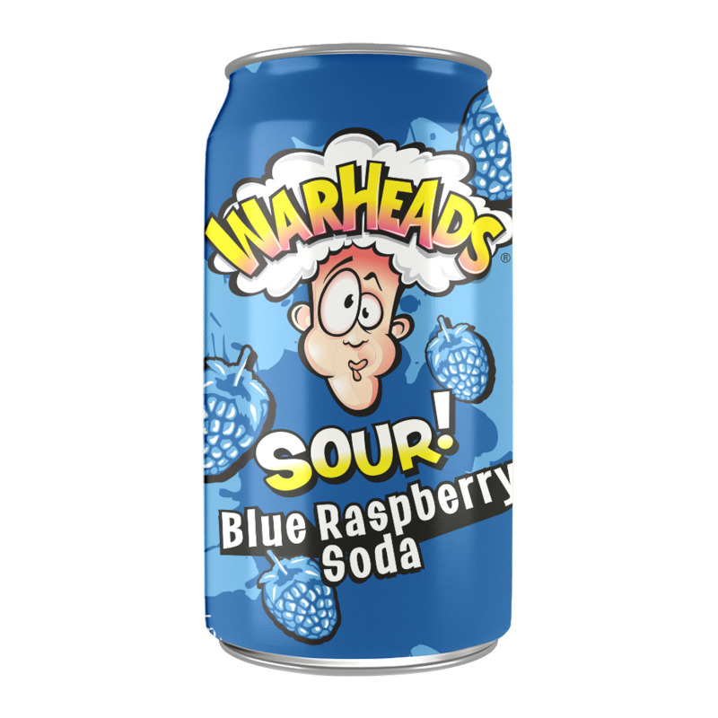 Warheads Blue Raspberry Soda Cans (12×330ml)