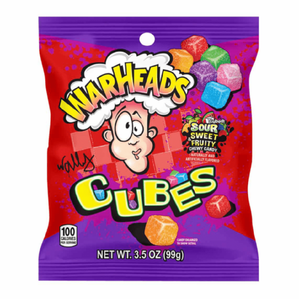 Warheads Cubes Peg Bag (12×99g)