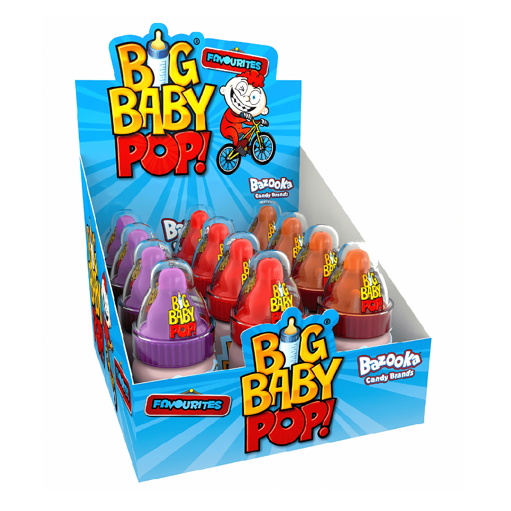 Bazooka Big Baby Pop Favourites Pop (12x32g)