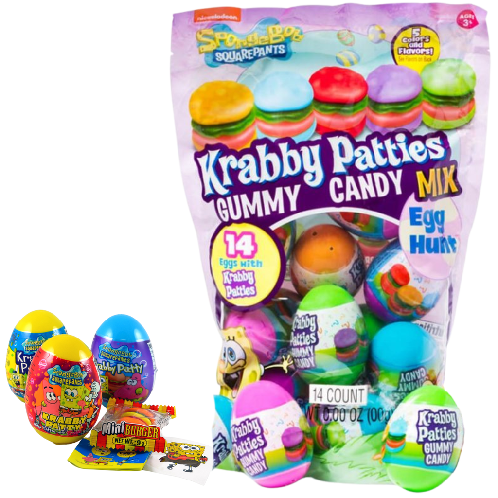 Sponge Bob Krabby Patty Gummy Candy Mix Egg Hunts (6x126g)