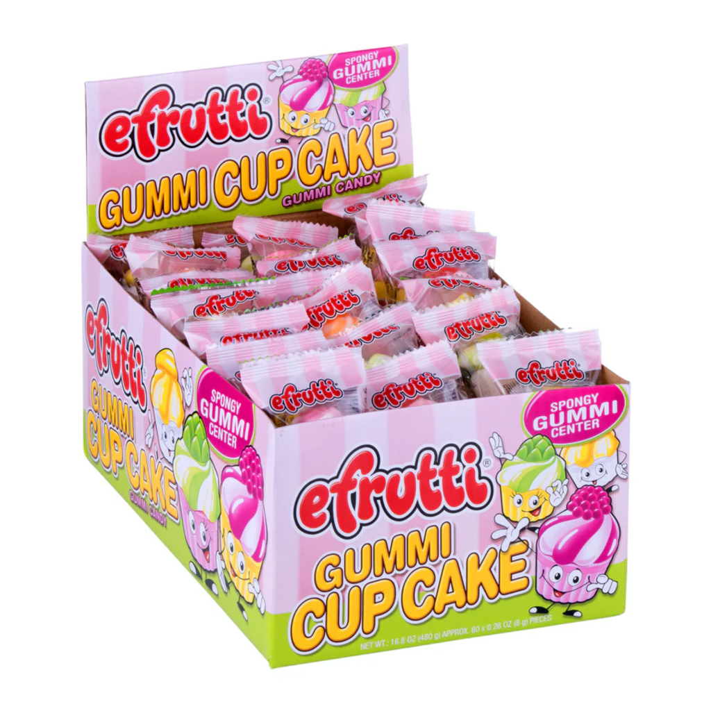 eFrutti Individual Wrapped Gummi Cupcake USA (60 x 8g)