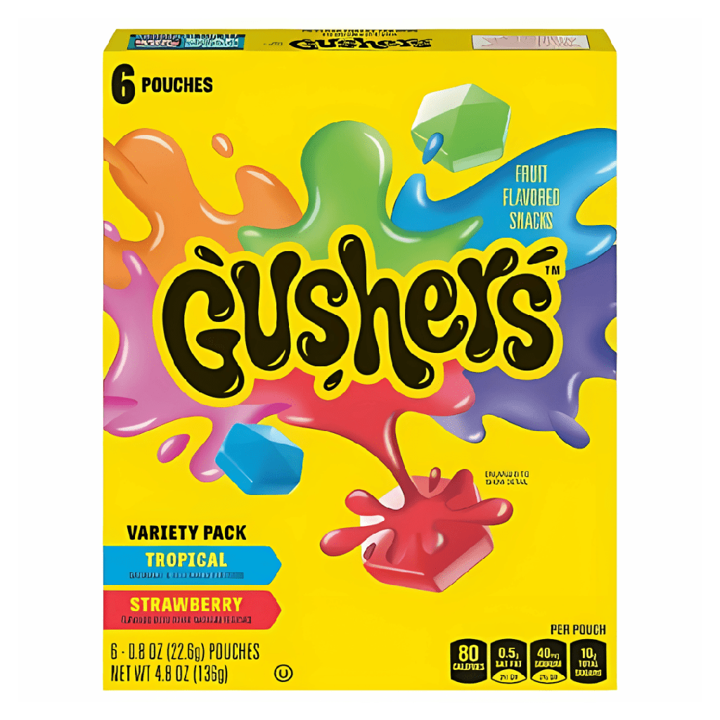 Gushers Variety Pack Strawberry Splash And Tropical Flavour USA (6 Pouches) (10x136g)