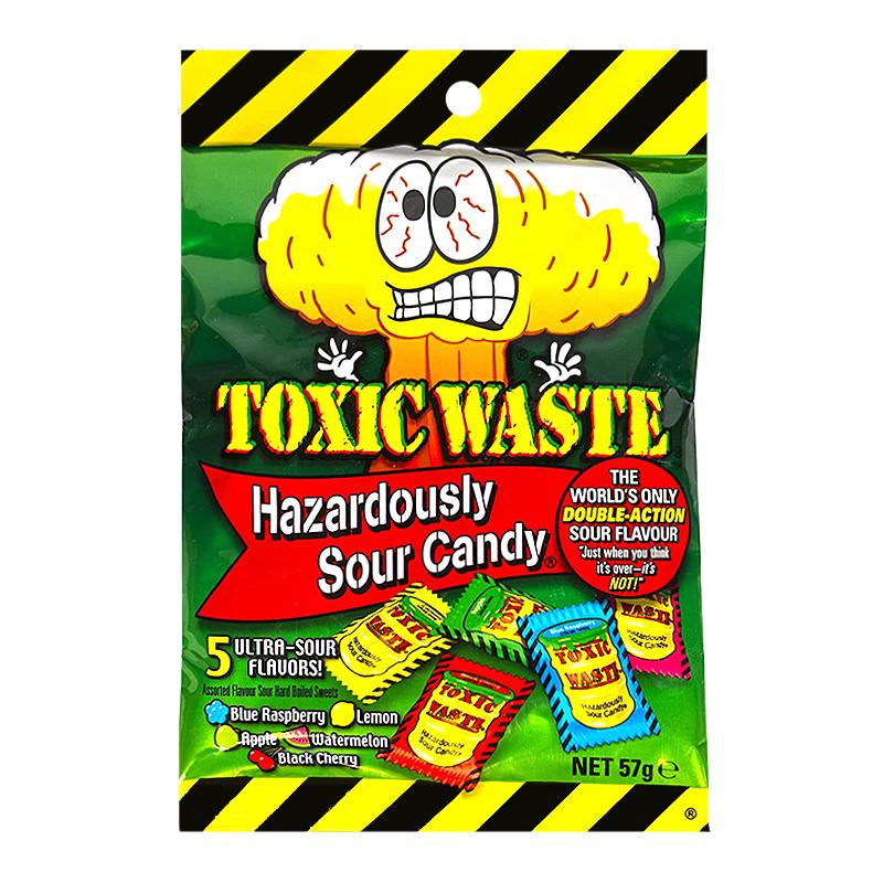 Toxic Waste Hazardously Sour Candy Original Pack (12x57g)