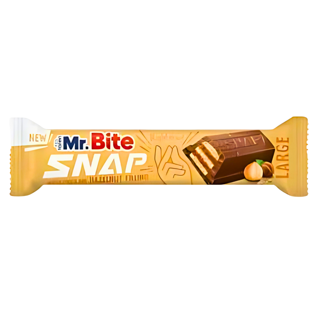 Mr. Bite Snap Hazelnut Cream Wafer Bar With Milk Chocolate (24 x 35g)