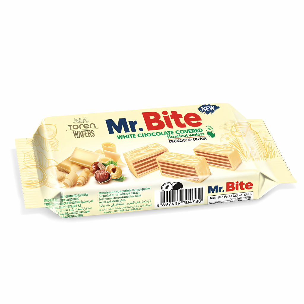 Mr. Bite Hazelnut Wafer With White Chocolate (24 x 38g)