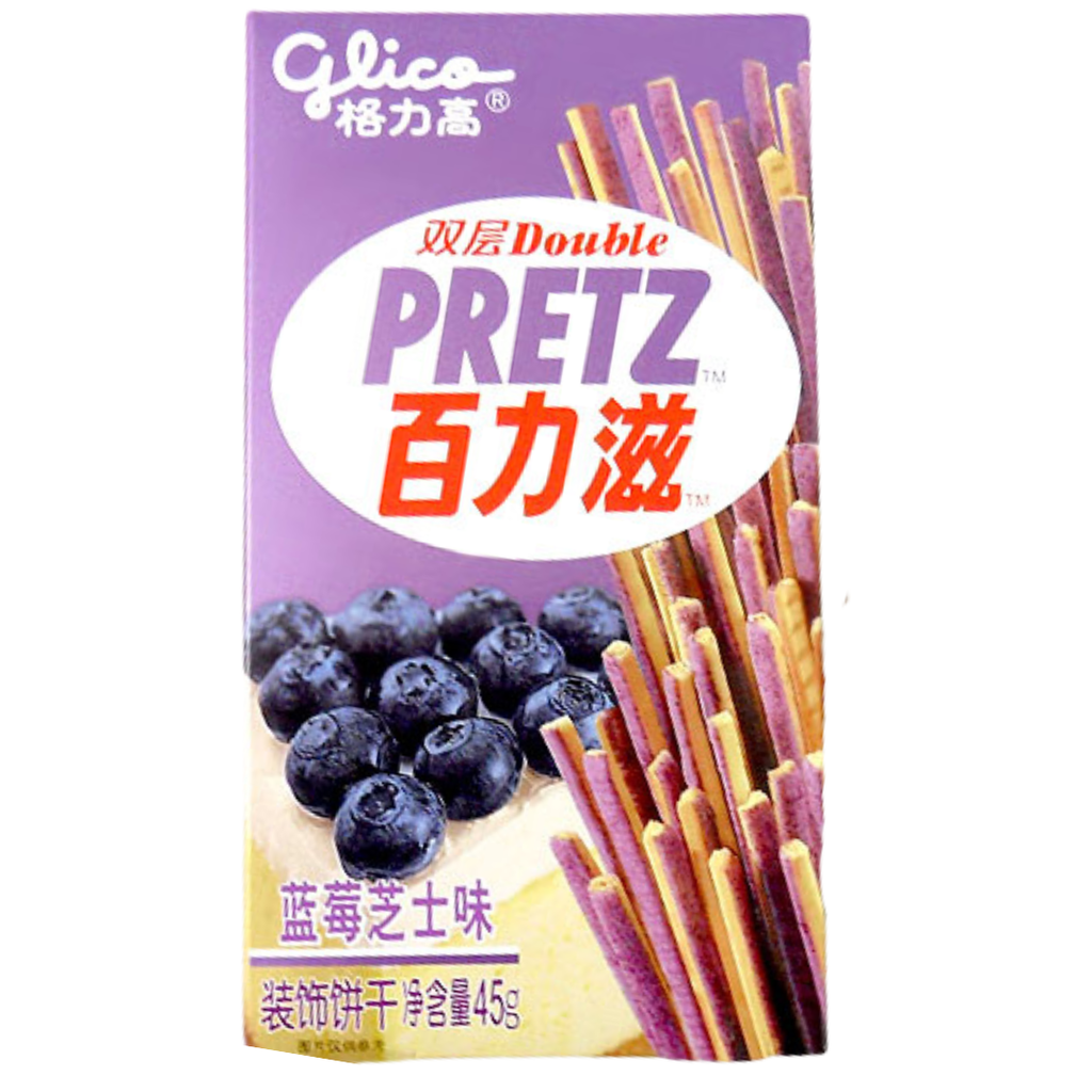 Glico Pretz Blueberry Cheese Flavour Chinese (36 x 45g)