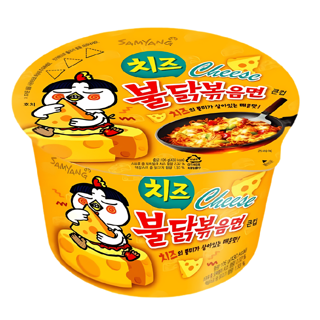 Samyang Buldak Hot Chicken Ramen Big Bowl Cheese Flavour Korea (16x105g)