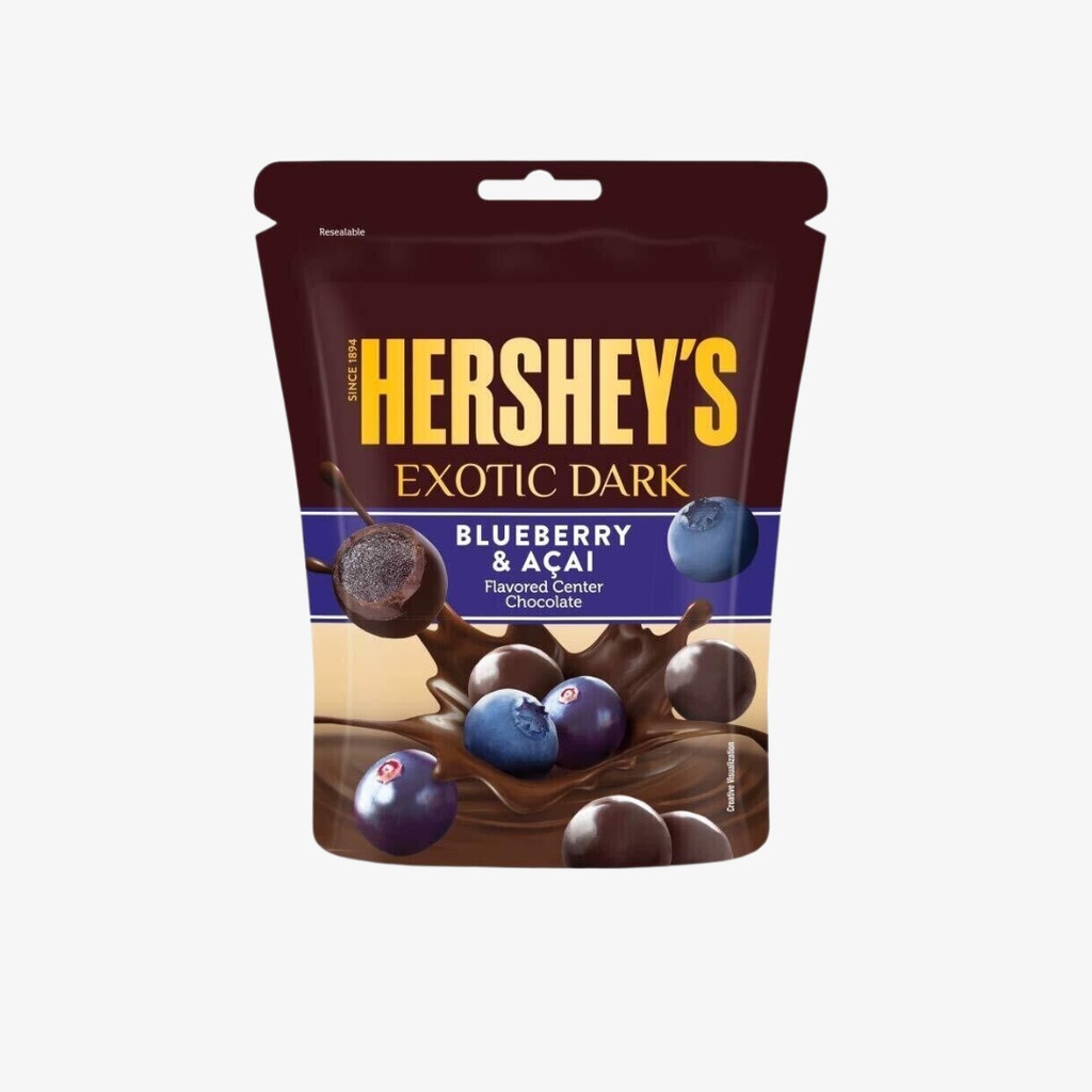 Hersheys Exotic Dark Blueberry & Acai Flavoured Center Chocolate (14x33g)