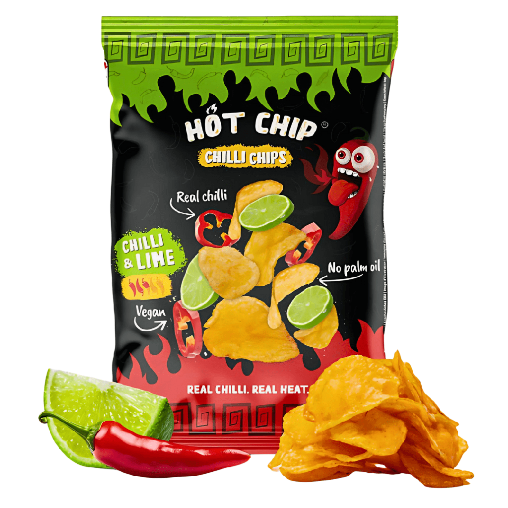 Hot Chip Chilli And Lime Flavour Chips (15x80g)