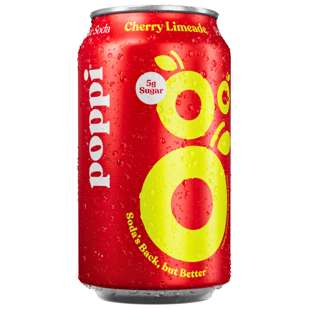 Poppi Cherry Limeade Flavour Prebiotic Soda USA (12 x 355ml)