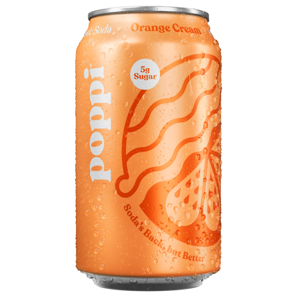 Poppi Orange Cream Flavour Prebiotic Soda USA (12 x 355ml)