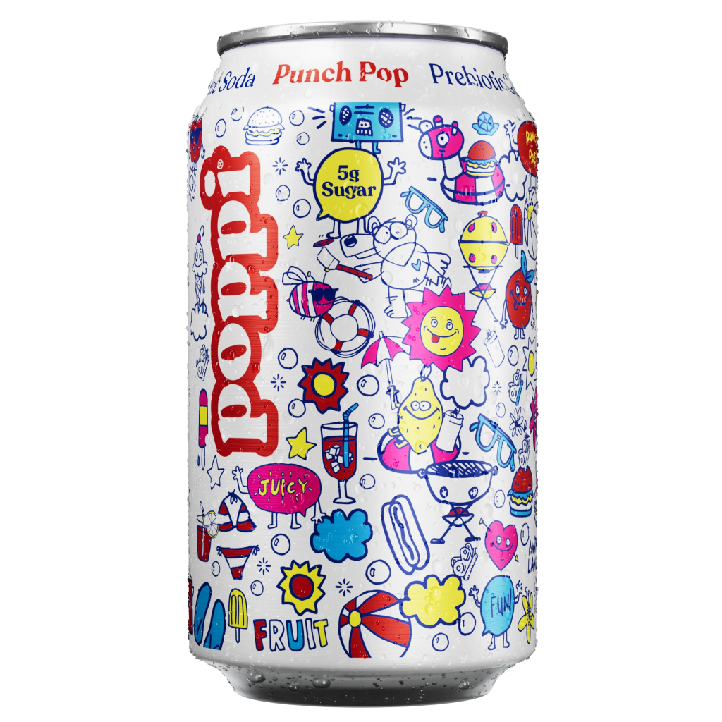 Poppi Punch Pop Flavour Prebiotic Soda USA (12 x 355ml)