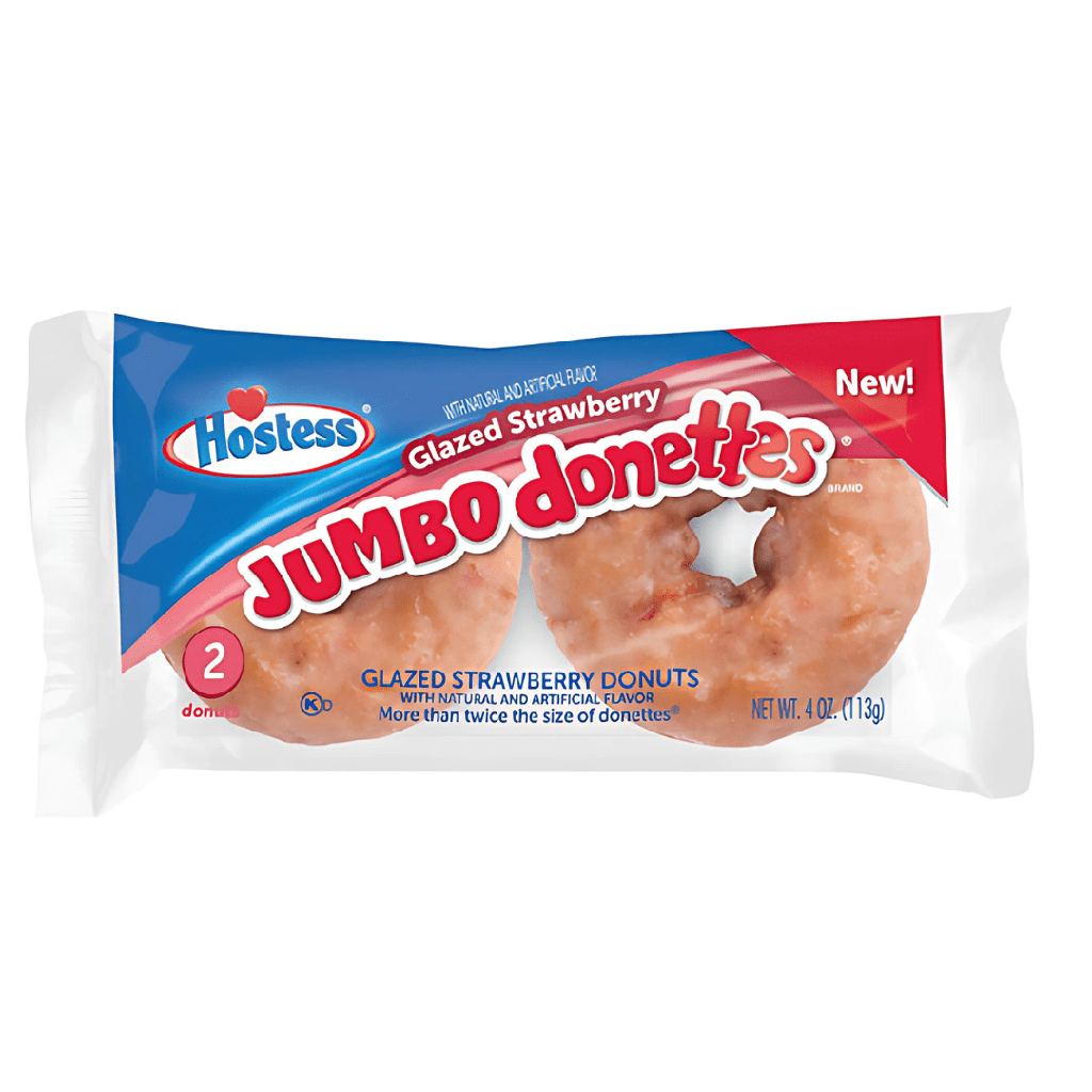 Hostess Jumbo Donettes Glazed Strawberry Flavour (6x113g) (2pack)