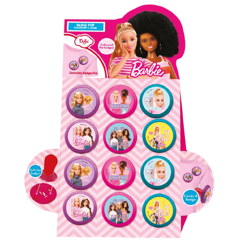 Barbie Badgepop Strawberry Flavour (12x15g)