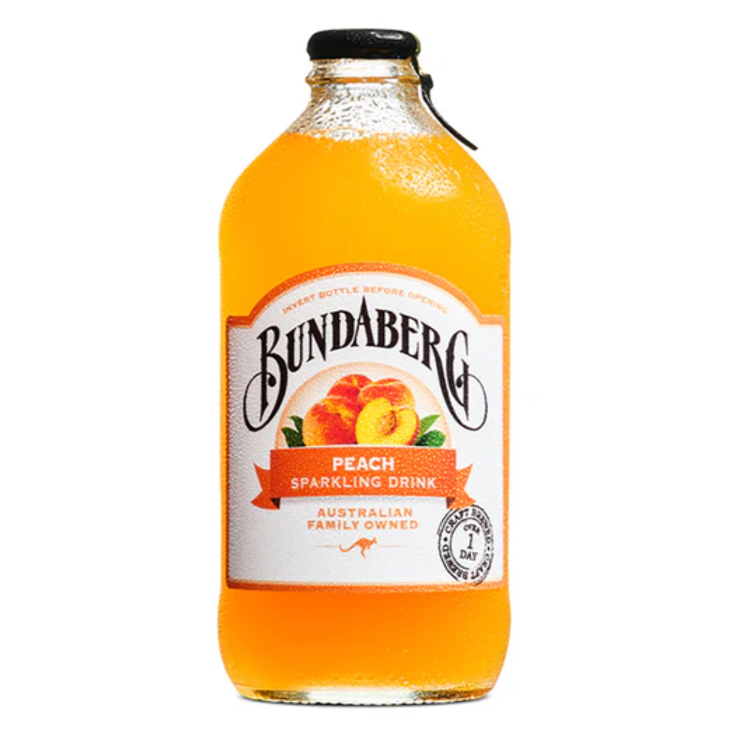 Bundaberg Peach Sparkling Drink Flavour Australia (12x375ml)