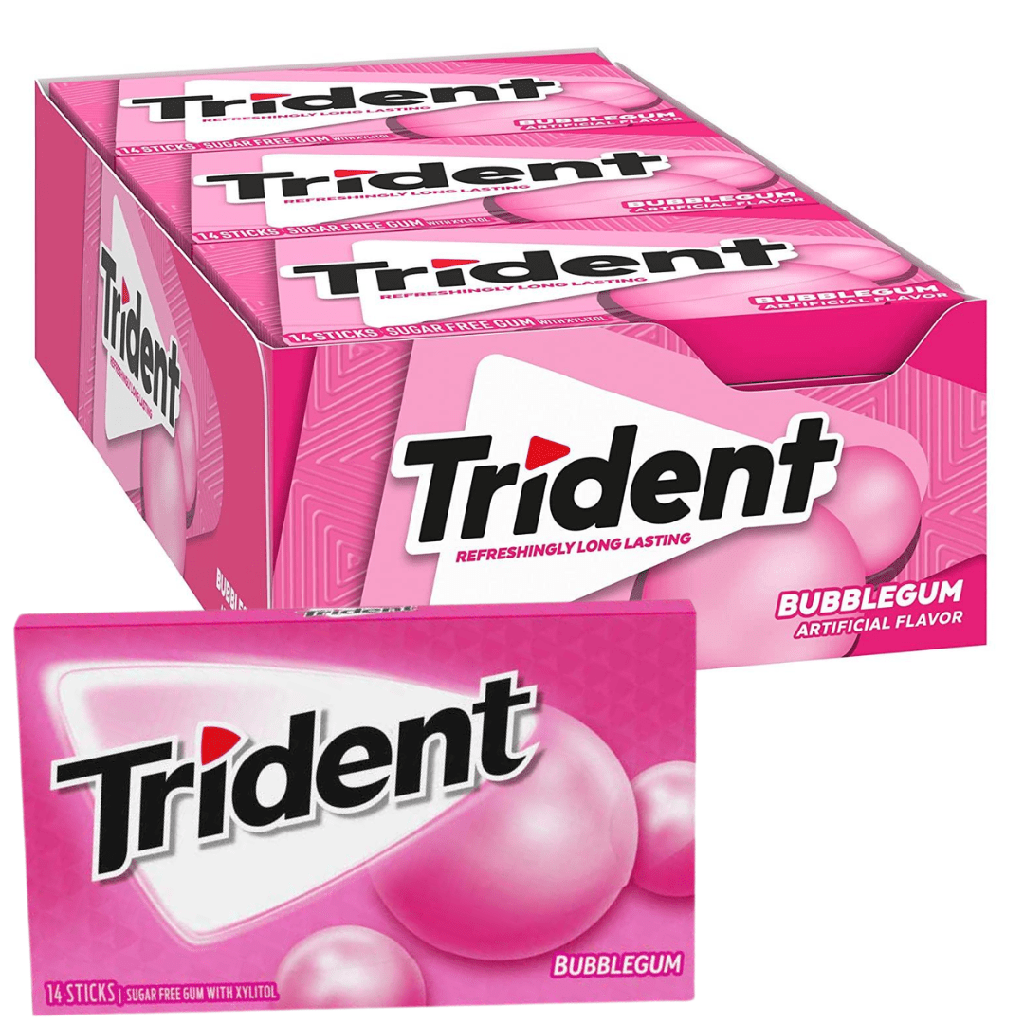 Trident Bubble Gum Flavour USA (12×14 Sticks)