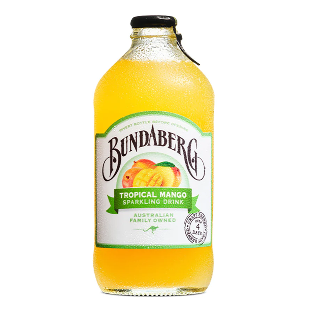 Bundaberg Tropical Mango Sparkling Flavour Drink Australia (12x375ml)