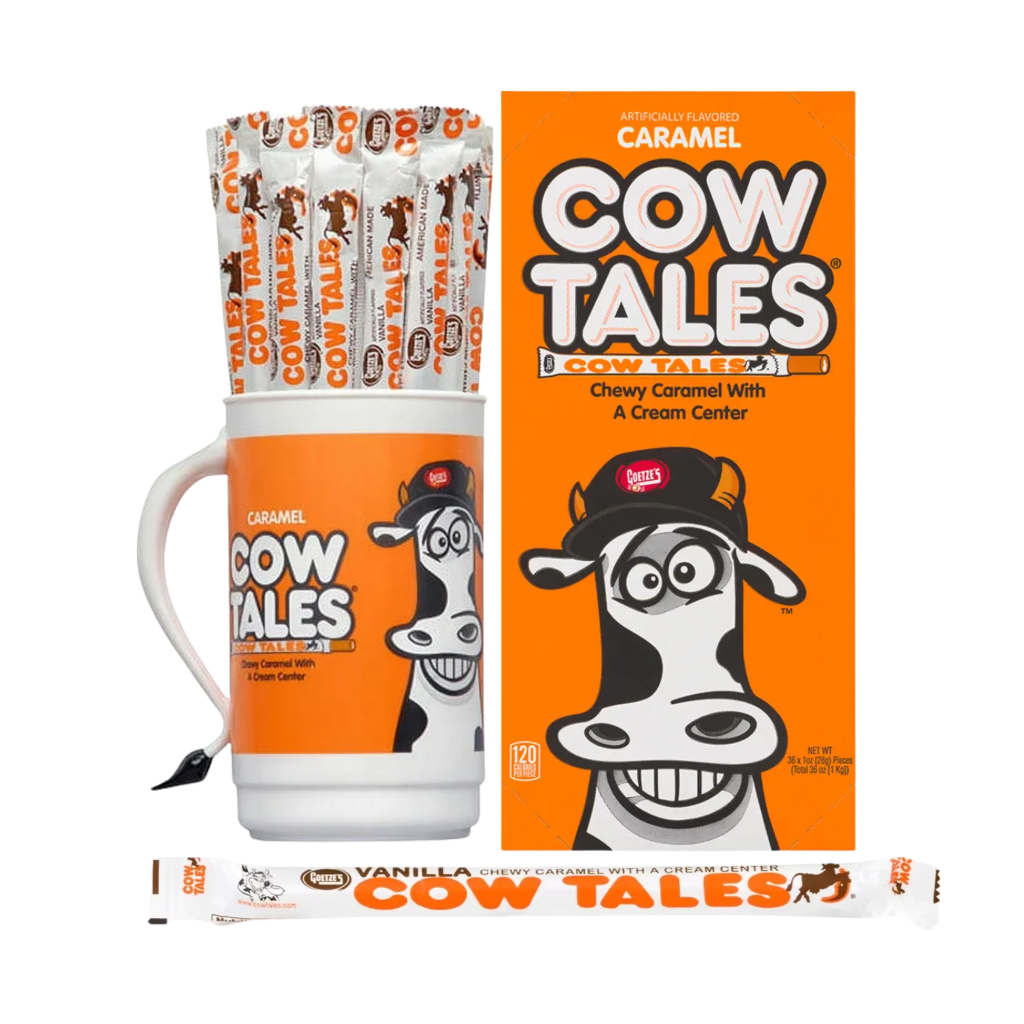 Goetze’s Caramel Tales Tumbler Original Vanilla Flavour Cow Tales USA (100x28g)