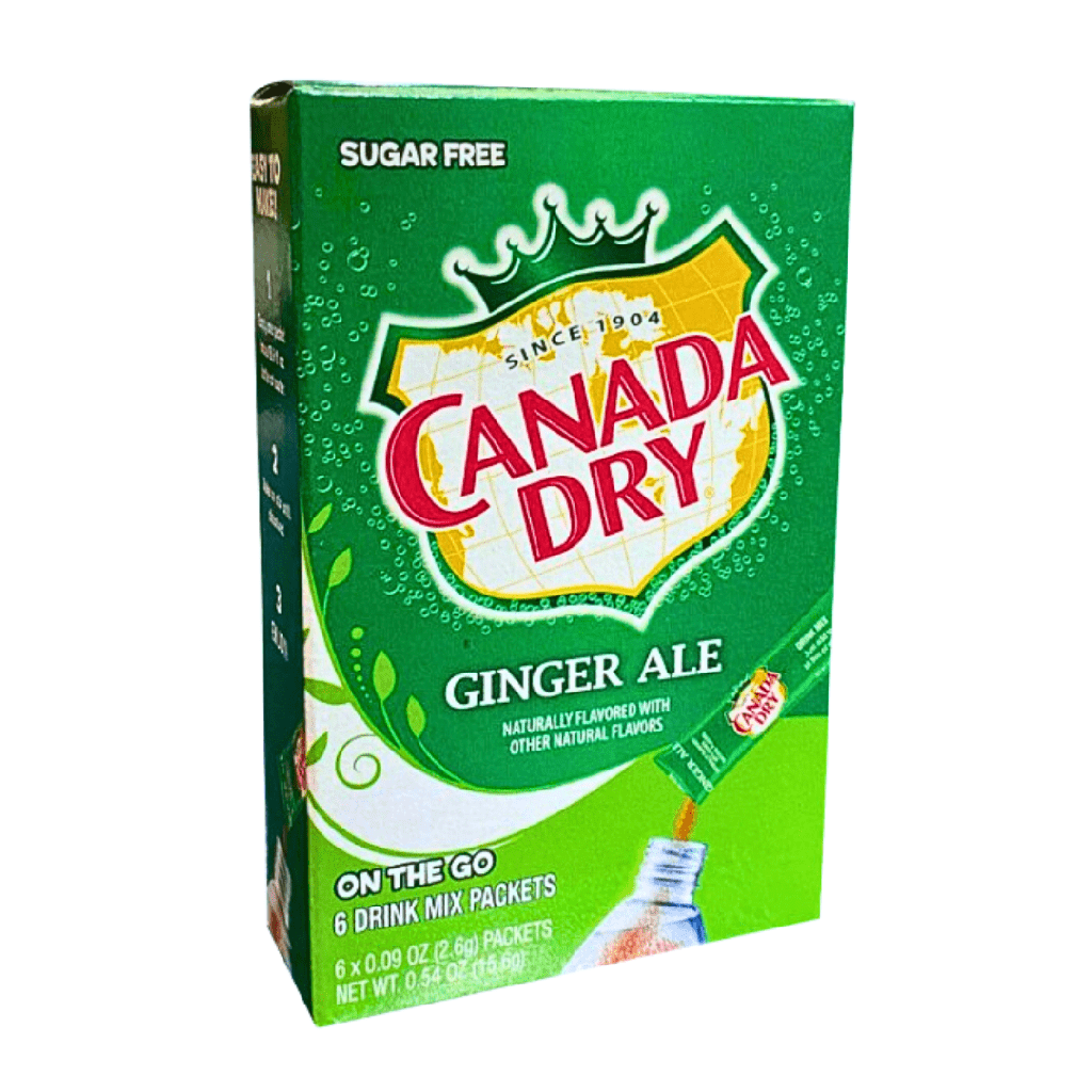 Canada Dry Drink Mix Ginger Ale Flavour Zero Sugar Sachets USA (6 Sticks) (12×15.6g)