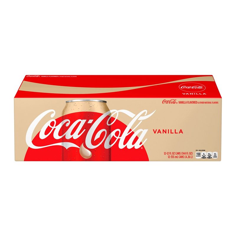 Coca-Cola Vanilla Soda Cans USA 12oz (12x355ml)