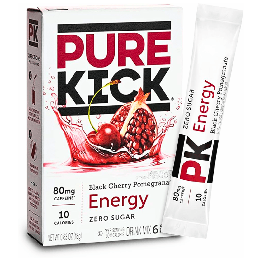 Pure Kick Drink Mix Black Cherry Pomegranate Flavour Zero Sugar Sachets USA (6 Sticks) (12x18g)