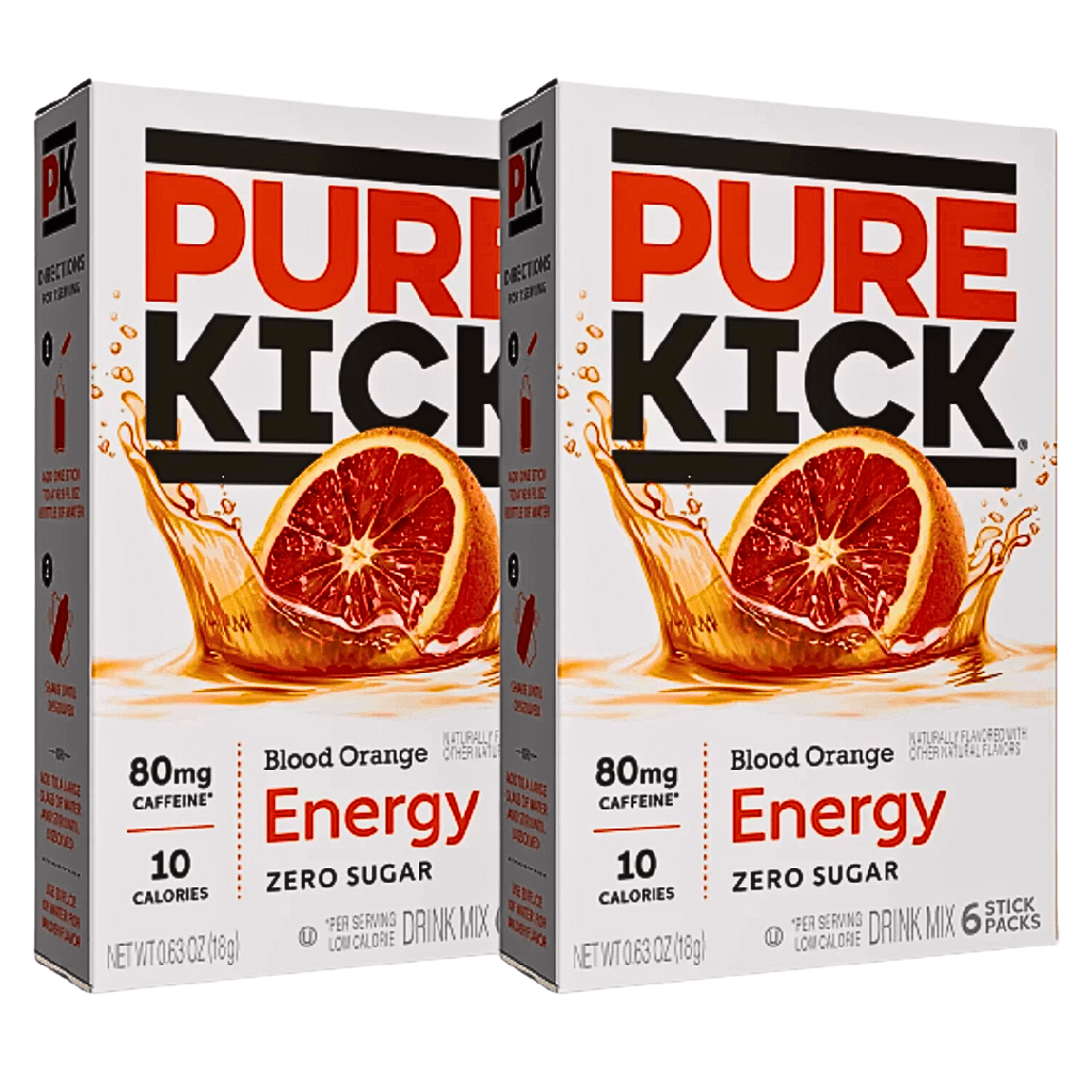 Pure Kick Drink Mix Blood Orange Flavour Zero Sugar Sachets USA (6 Sticks) (12×22.3g)