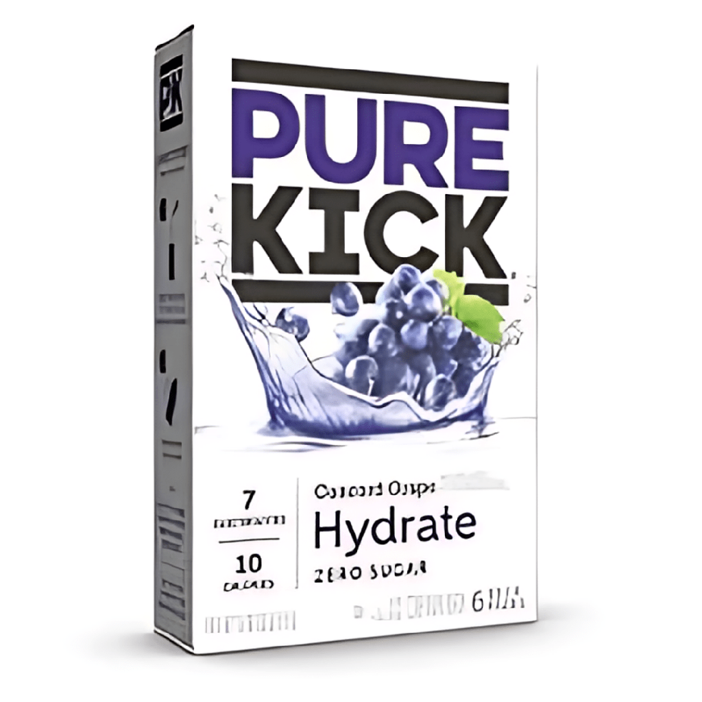 Pure Kick Drink Mix Grape Flavour Zero Sugar Sachets USA (6 Sticks) (12×21.6g)