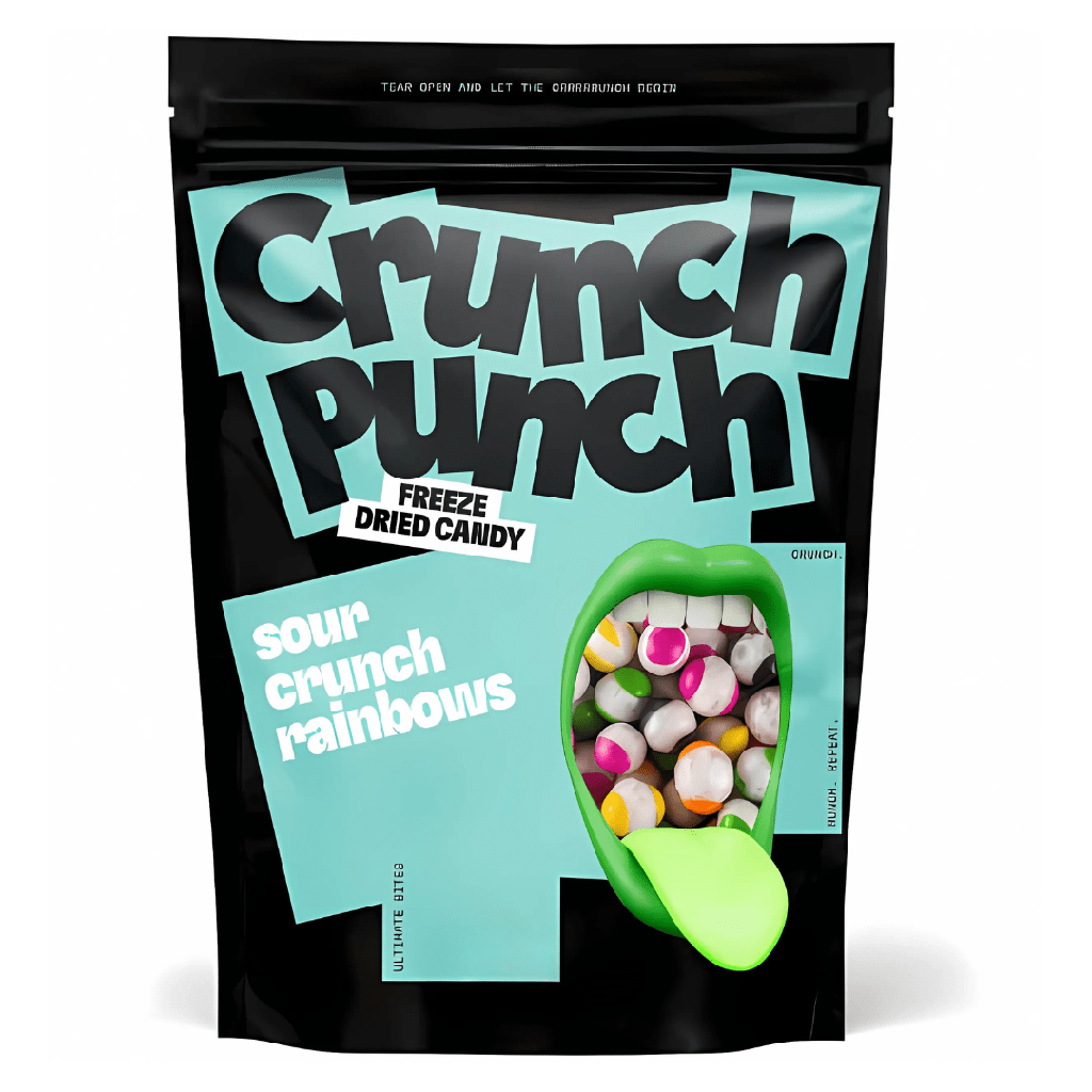 Crunch Punch Freeze Dry Candy Sour Crunch Rainbow Flavour (15x100g)