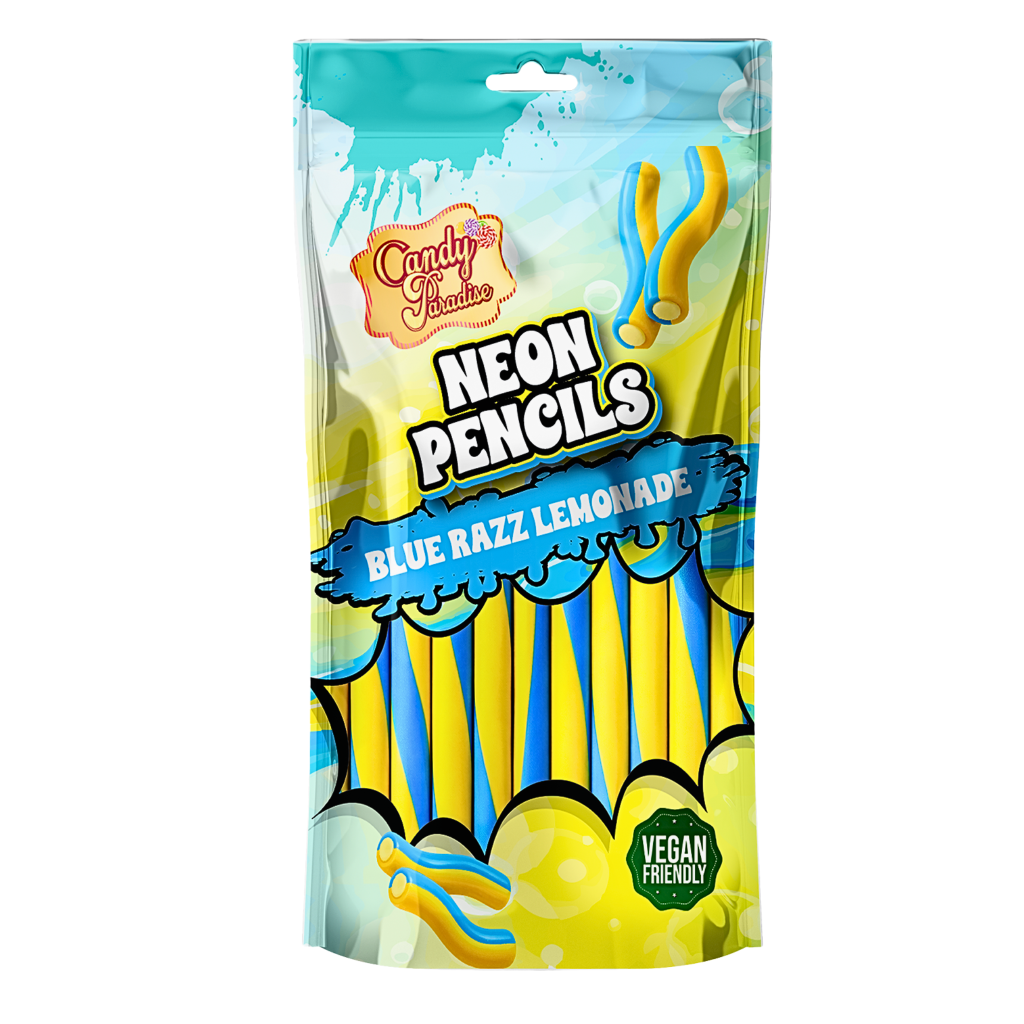 Candy Paradise Neon Pencils Blue Razz Lemonade (12x130g)