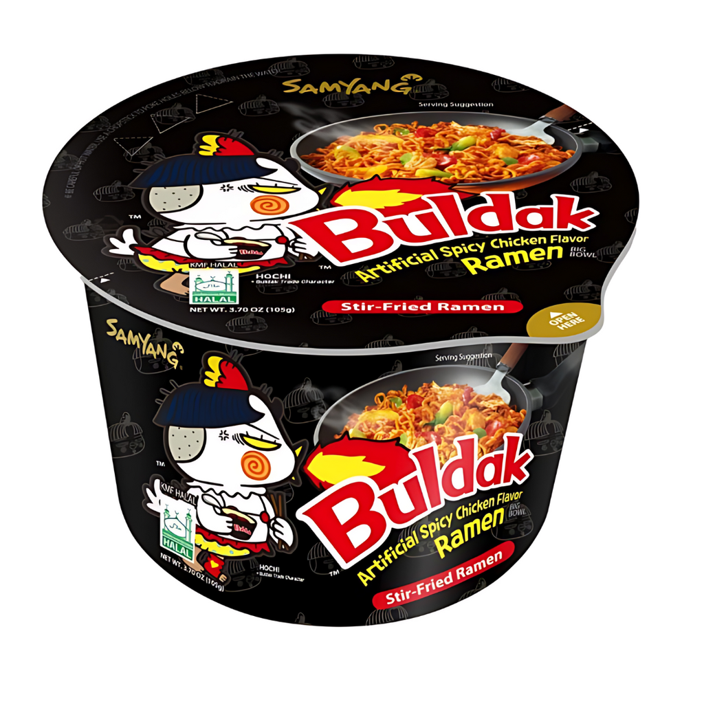 Samyang Buldak Hot Chicken Ramen Big Bowls Original Flavour Ramen Korea (16x105g)