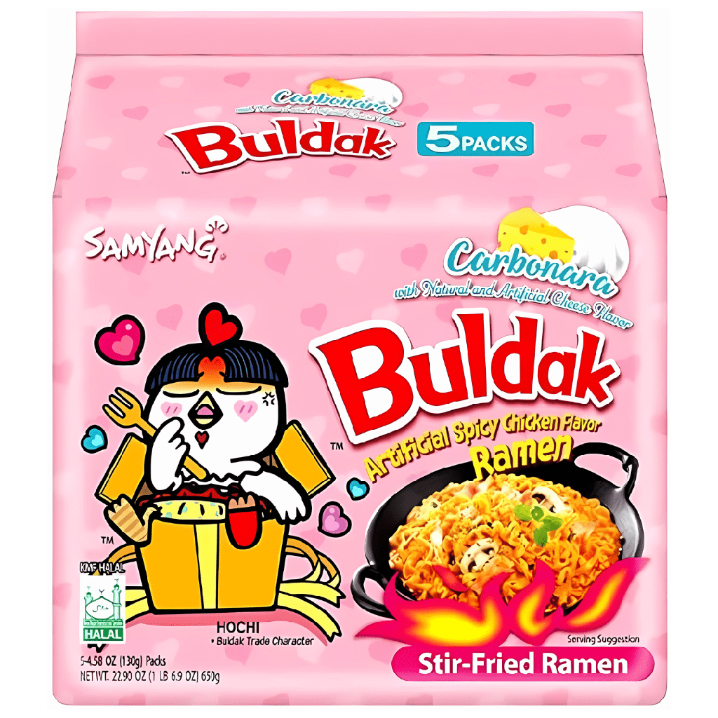 Samyang Buldak Hot Chicken Ramen Carbonara Flavour Korea (40x130g) (Master carton)