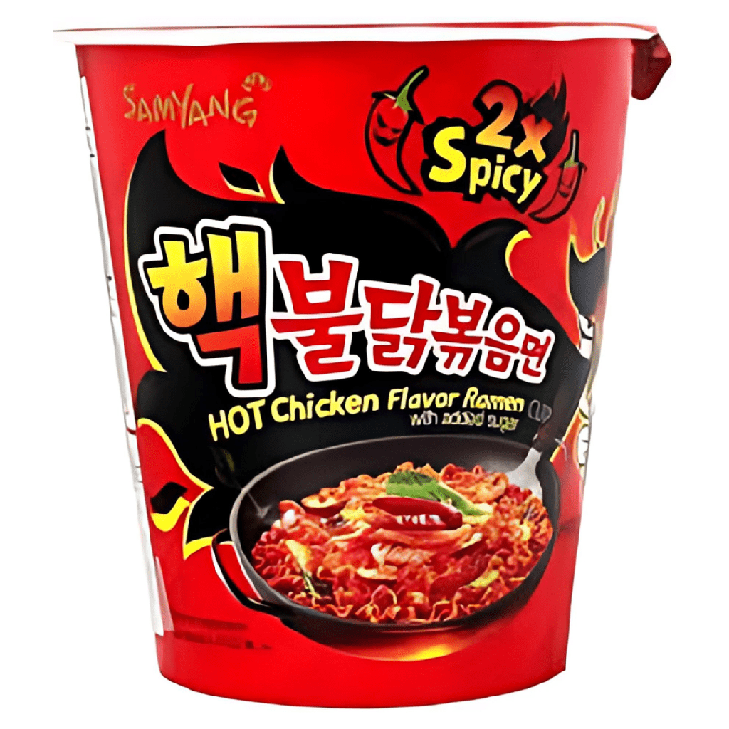 Samyang Buldak Hot Chicken Ramen Cups 2X Spicy Flavour Korea (30x70g)