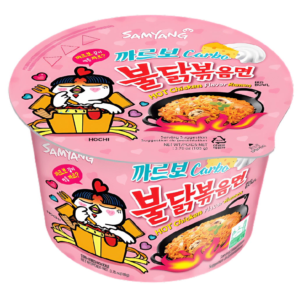 Samyang Buldak Hot Chicken Ramen Big Bowls Carbonara Flavour Korea (16x105g)
