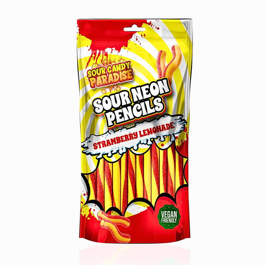 Sour Candy Paradise Neon Pencils Strawberry Lemonade (12x130g)
