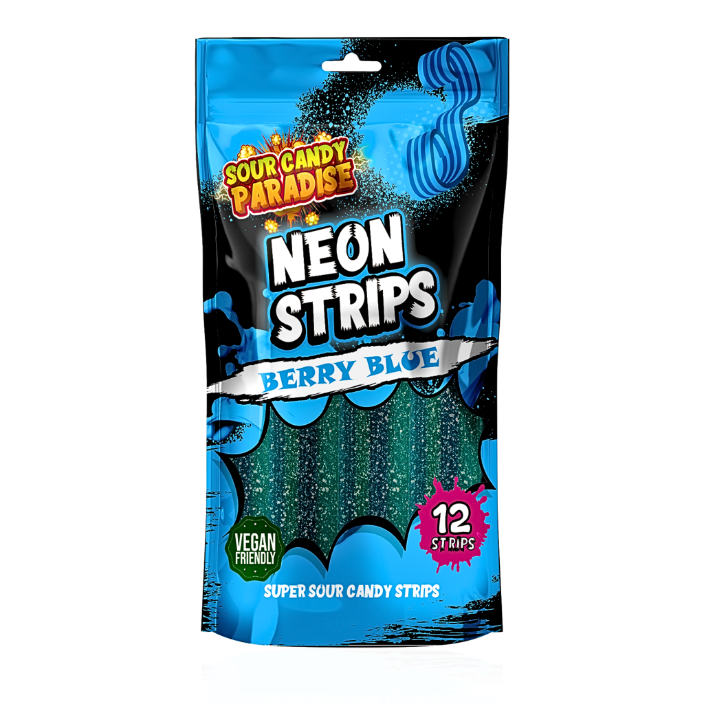 Sour Candy Paradise Neon Strips Berry Blue (12x130g)