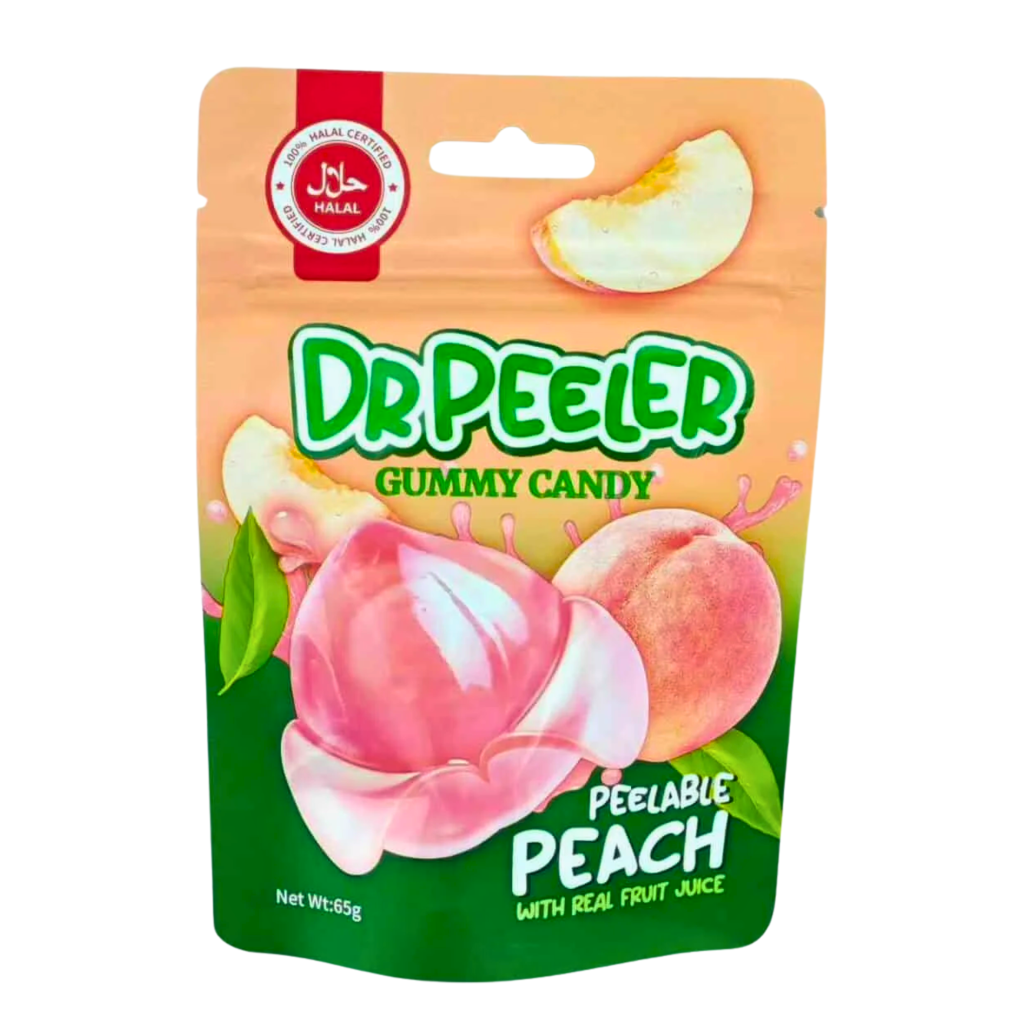 Dr Peeler Gummy Candy Peach Flavour (12 x 65g)