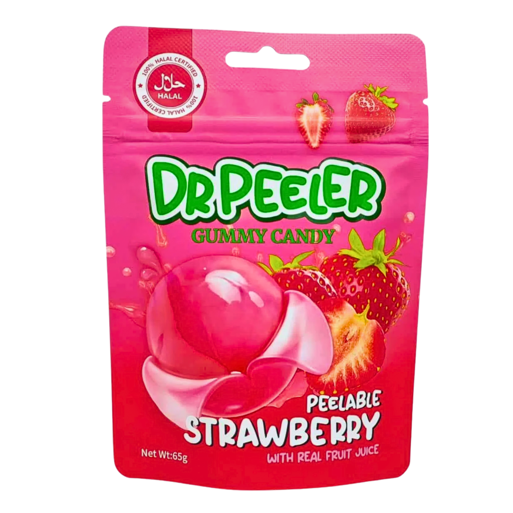 Dr Peeler Gummy Candy Strawberry Flavour (12 x 65g)