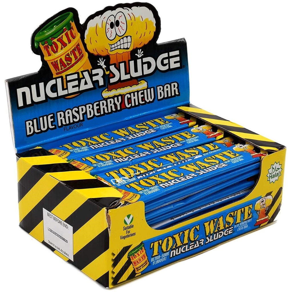 Toxic Waste Nuclear Sludge Chew Bar Blue Raspberry (50x20g)