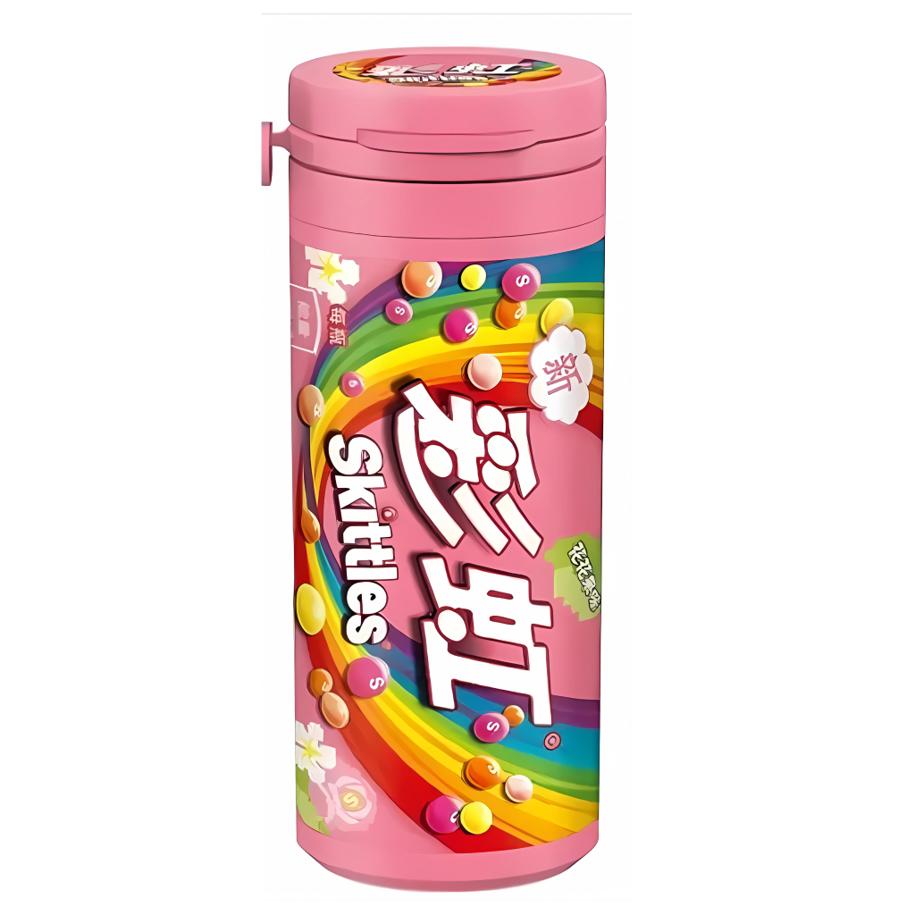 Skittles Candy Bottle Floral Fruit Flavour Chinese (12 x 30g)