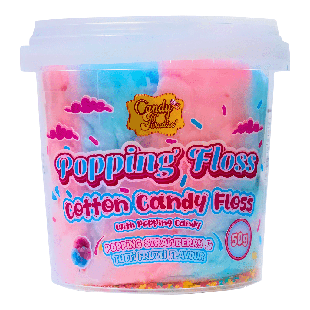 Candy Paradise Popping Cotton Candy Floss Tubs (6 x 50g)