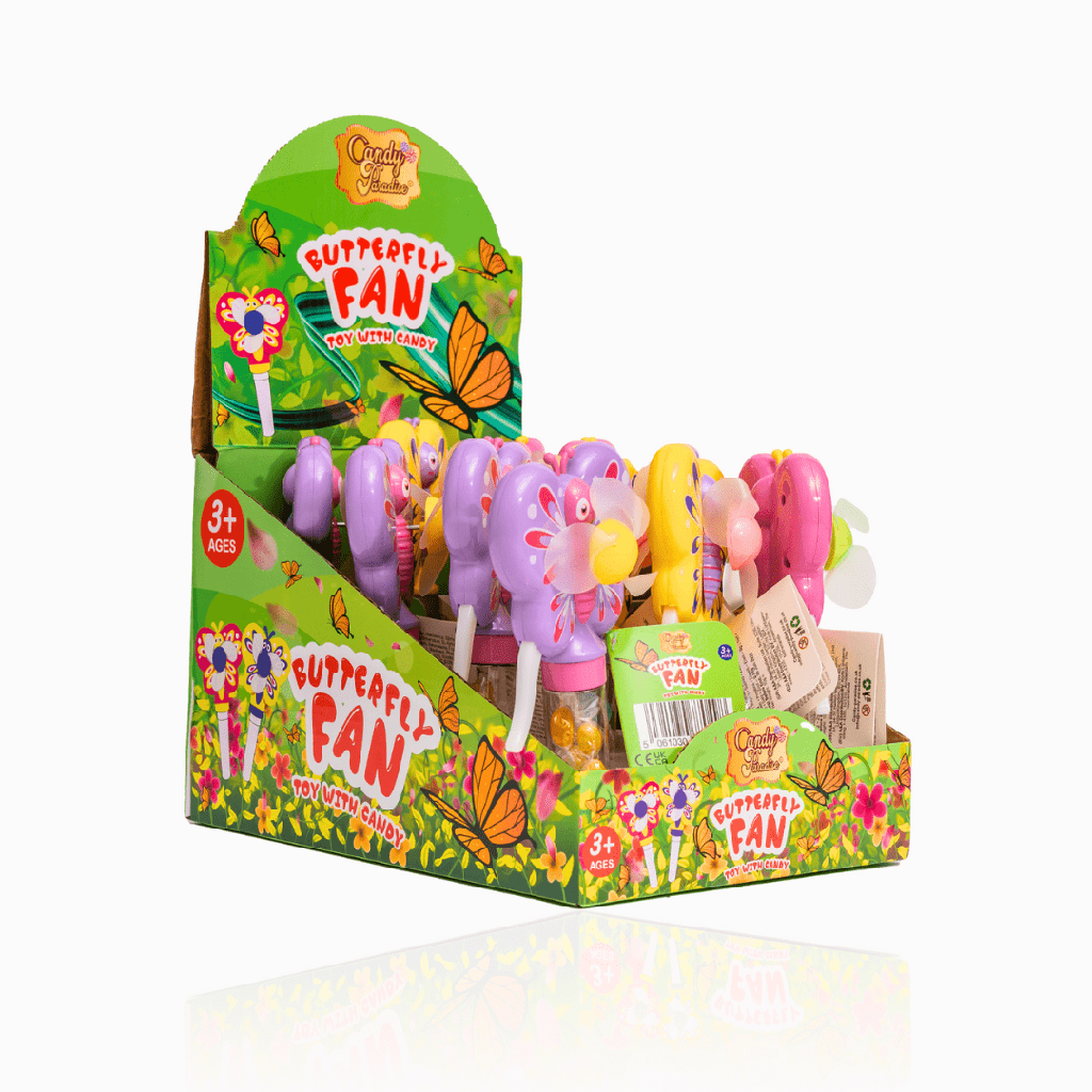 Candy Paradise Toy With Candy Butterfly Fan (12x10g)