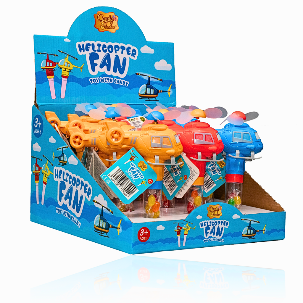 Candy Paradise Toy With Candy Helicopter Fan (12x10g)