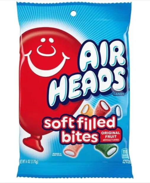 Airheads Soft Filled Bites Peg Bags (12x170g)
