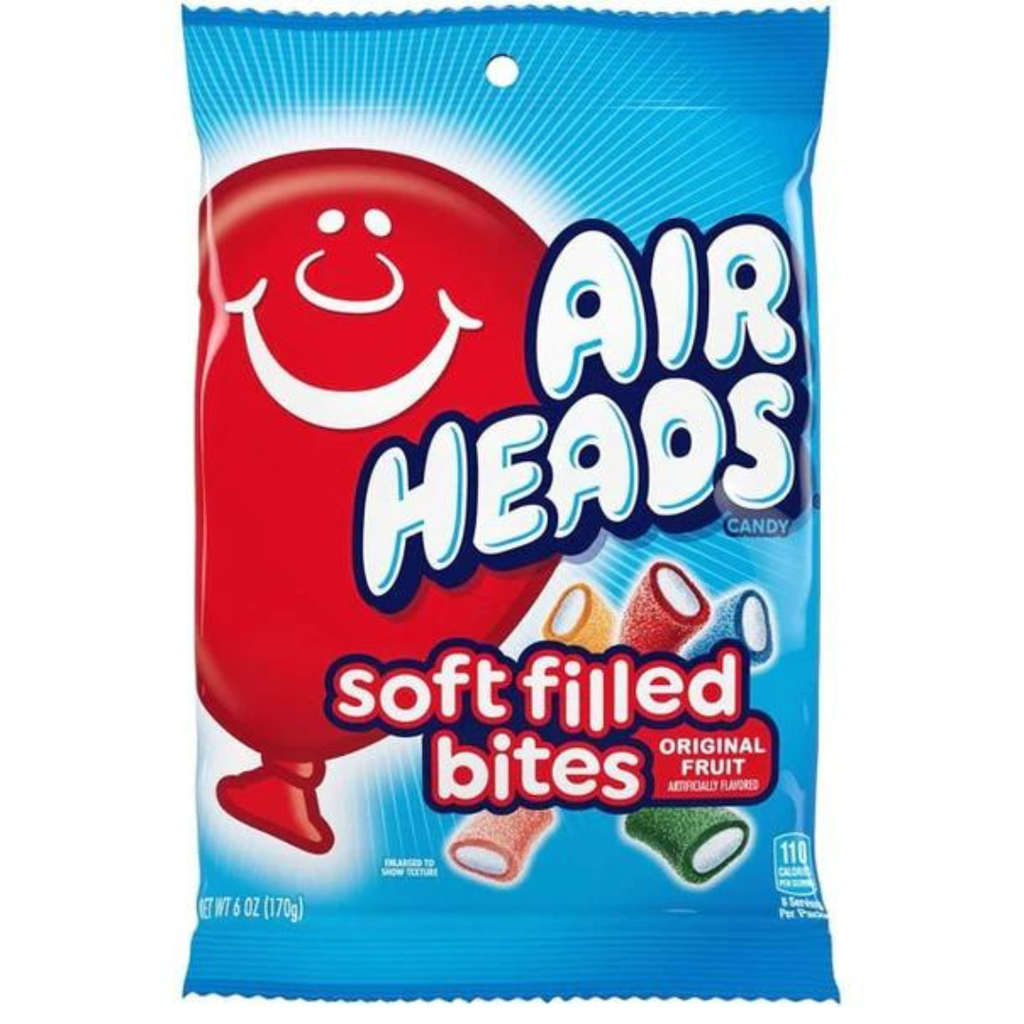 Airheads Soft Filled Bites Peg Bags (12x170g)